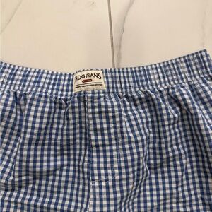 Nordstrom Blue and White Checkered Mini Skirt